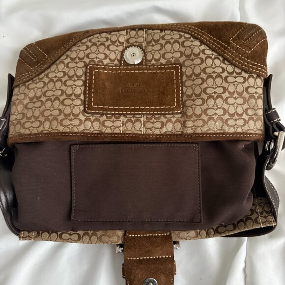 Vintage Coach 3628 Soho Brown Signature C Canvas w/Suede Leather Trim - Picture 11 of 15